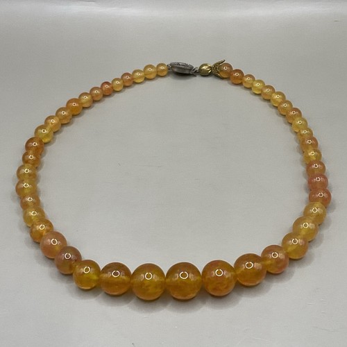 Necklace polished amber chunky - polished,
