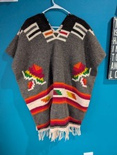 100% Wool Poncho with