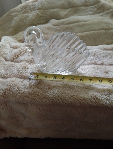 Crystal swan trinket dish - trinket,