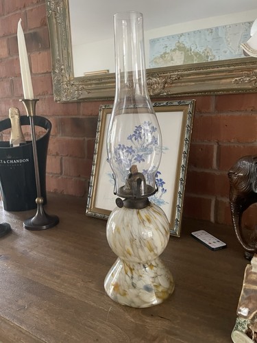Hand blown glass oil lamp - hand,