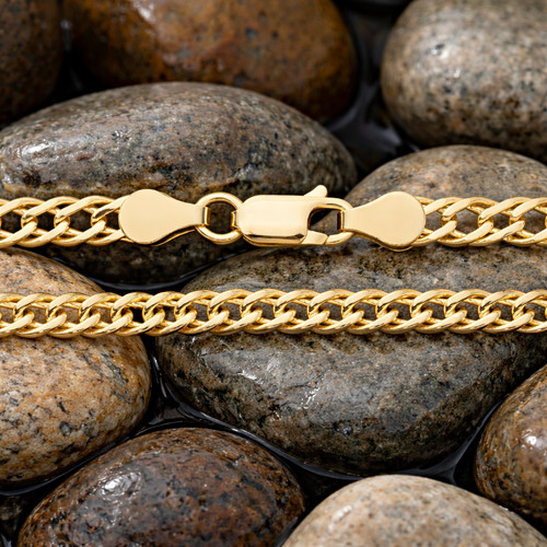 18ct gold double - chain, on