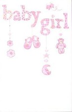 New Baby Girl Greeting Card -
