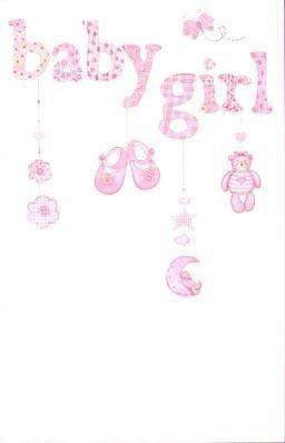 New baby girl greeting card - greeting,