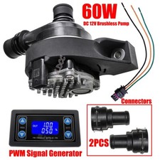 60W High-flow DC 12V Engine Cooling Auxiliary Water Pump W/ PWM Signal Generator