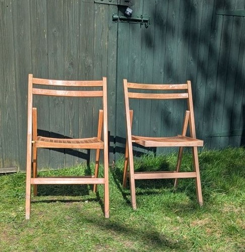 Pair vintage mod - mod, beech