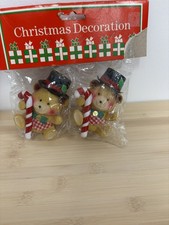 X2 NOS Vtg 80s Flocked Teddy