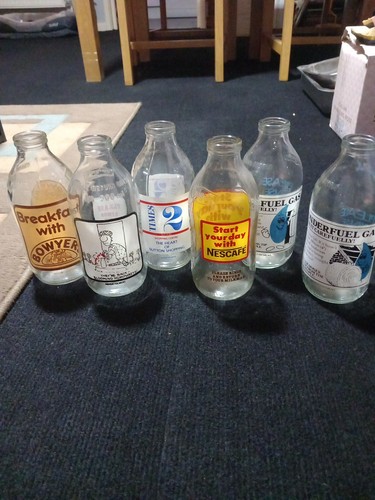 Advertising milk bottles - 6x,