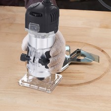 Electric Wood Router Trimmer Engraving Machine 6 Speed Adjustable Grooving Tool