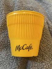 McDonald's McCafe Yellow Plastic Cup - From Europe - Fast Postage Memorabilia