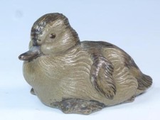 COLLECTABLE Poole Pottery Duck Figurine Gloss Brown