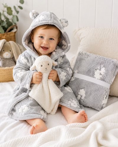 Grey lamb baby gift set - baby,