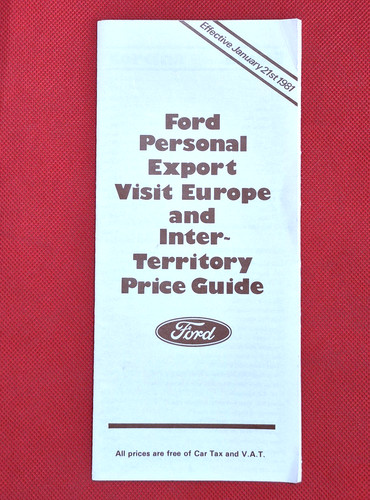 1981 ford personal export - ford,