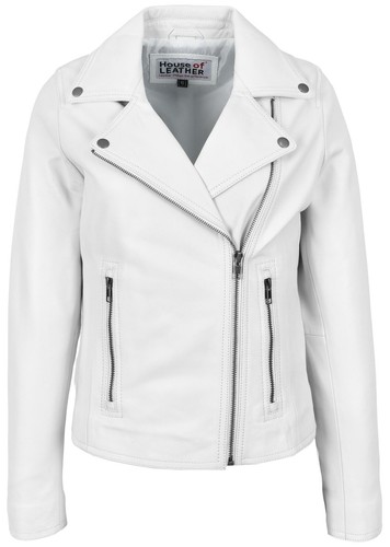 Womens real leather biker - leather,