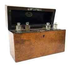 Antique Maple James Leath Apothecary Box / James Leath Homeopathic Chest