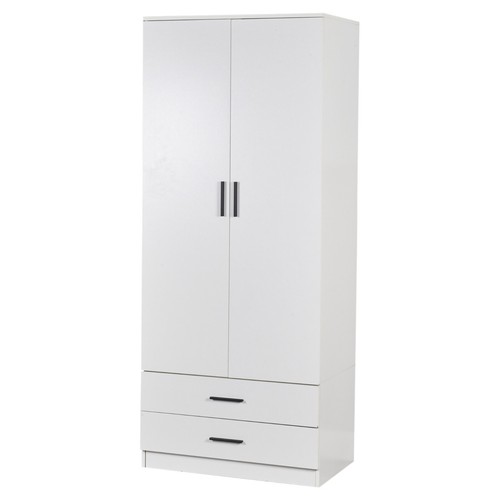 Tall wooden door wardrobe - wooden,