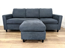 SOFA 3 Seater Blue Fabric