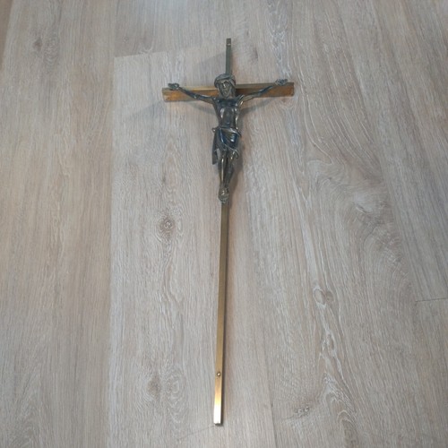 Large antique crucifix - antique,