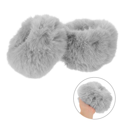 Pcs faux fur wristbands - 2,