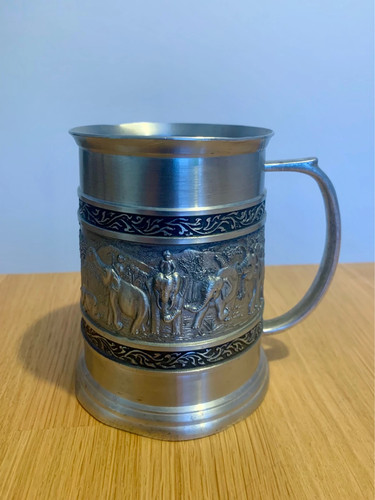 Vintage indonesian pewter beer - vintage,