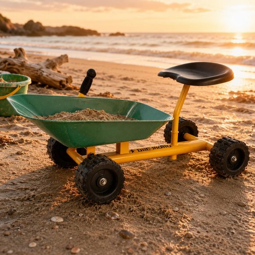 Wheelbarrow style sand vehicle - wheelbarrow-style,