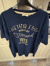 WEIRD FISH TEE SHIRT 2XL NAVY