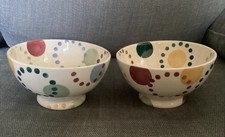 Emma Bridgewater For Rachel's With Love Polka Abstract Pattern Bowls X 2