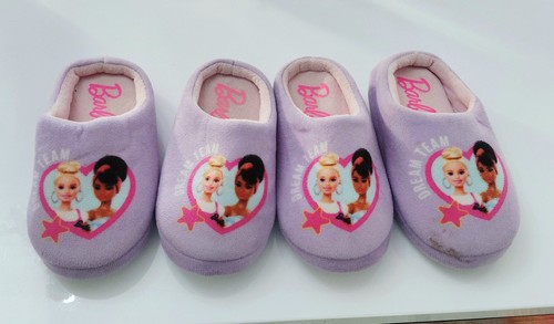 Barbie slippers size12 pink - slippers, size12-13