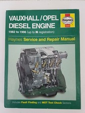Vauxhall Opel Diesel Engine Haynes Manual 1982 to 1996 Nova Corsa Astra