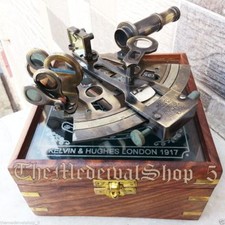 Antique Brass Sextant Maritime