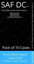 Pack of 10 SAFDC PREMIUM FOLDABLE ACTION FIGURE DISPLAY CASE - Loose 4/3.75 Inch
