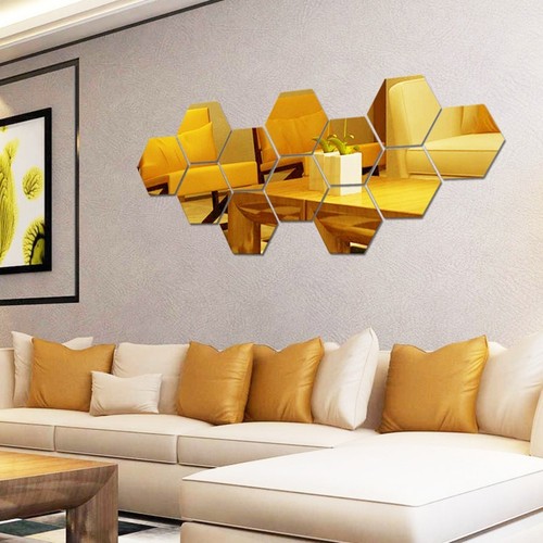 24pcs hexagon mirror - hexagon,
