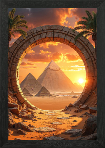 Egyptian pyramids through - egyptian,