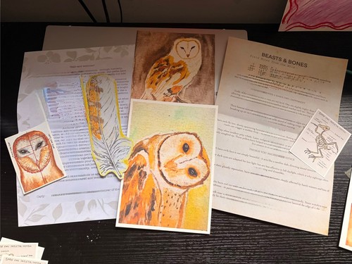 Barn owl post - post, prints