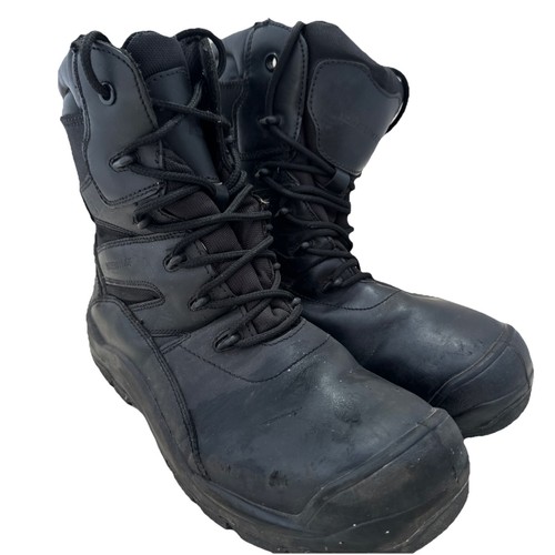 Black hot weather safety boots - hot,