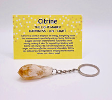  Citrine Crystal Key Ring