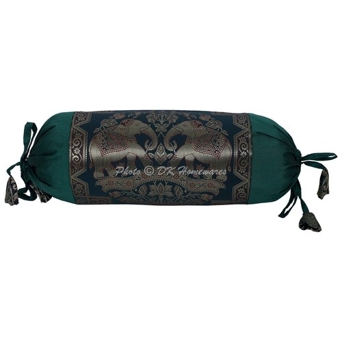 Green bolster cover - green,