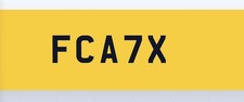 Fca7x private number plate - fca7x, on