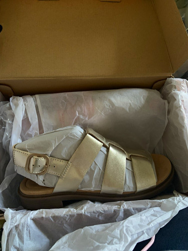 Clarks women gold - clarks, leather