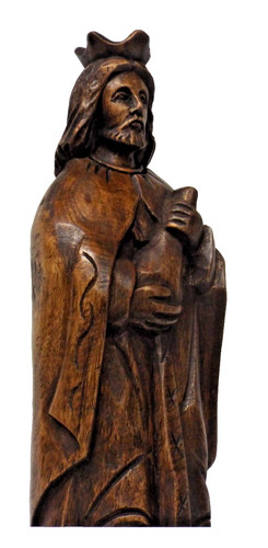 Large carved oak - large, monk