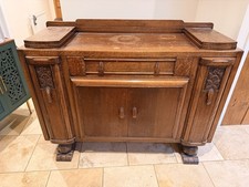 Vintage Solid Oak Sideboard Cabinet 