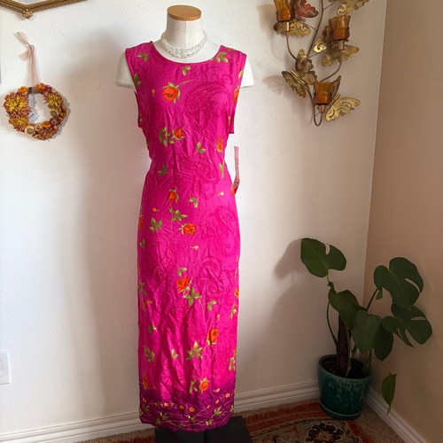 90s vintage floral maxi - 90s,