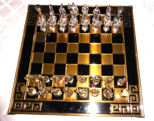 Large metal chess set complete - large,