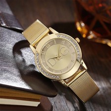 DQG Chronograph Fashion Ladies Watches Women Girls Crystals Bling Watch UK