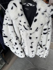 The Kooples Women's Faux Fur Dalmatian Coat. One Size