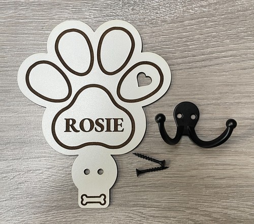 Paw print dog lead hanger - print,