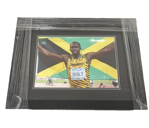 Framed usain bolt - framed, signed