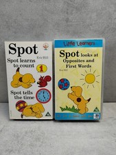 2x Spot The Dog Vintage VHS Tapes Spot Learns To Count & Opposites 1st Words