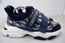 Christian Dior Womens D-Wander Sneakers Trainers Size Uk 5 Eu 38 Navy Oblique 