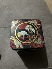 Vintage English Tea Oriental Design Tea Caddy Tin