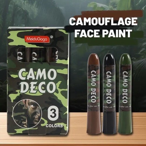 Leaf camouflage face - 3d,